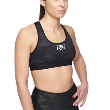 Leone camo black Sports Bra - black